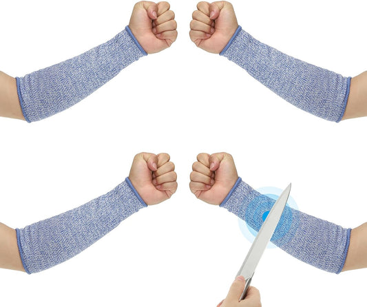 Cut Resistant Sleeve Arm Safety Protectors Sleeves Forearm Sleeve HPPE Level 5 Protection for Thin Skin and Bruising
