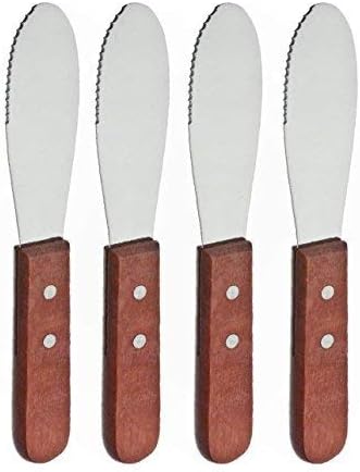 © Wide Stainless Steel Spreader Kitchen Knives for Sandwiches Butter Cheese set of 4