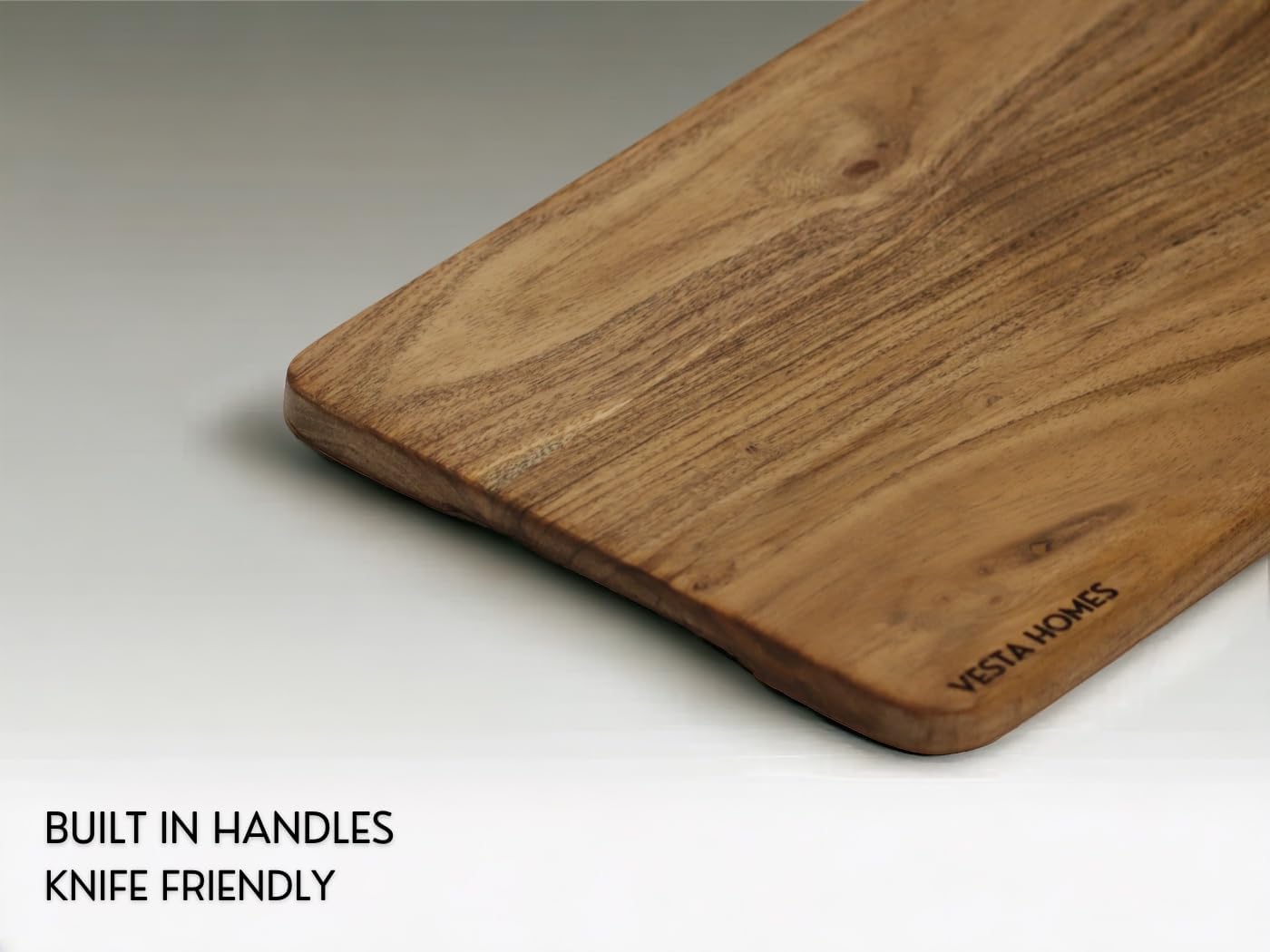 Wooden Cutting Board for Kitchen/Chopping, Serving Board, Platter for Vegetables, Fruits, Cheese and Charcuterie | Natural Acacia Wood |15 * 10 Inches | Handcrafted in India