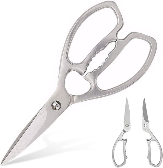100% Full Stainless Steel separable Sharp Powerful Kitchen Scissors Multi-Purpose Heavy Duty Dishwasher Safe Food Scissors Kitchen Shears for Chicken Poultry bone