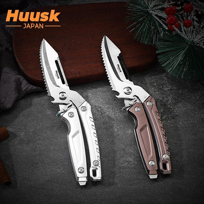 Huusk Heavy Duty Poultry Scissors - Kitchen Scissor for Food Brown | Serrated Edge, for Cutting Meat, Chicken and Bone, Detachable Sharp Shears, Gift Box