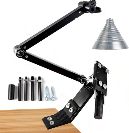 Lawn Mower Blade Sharpener 15°-45° Adjustable Frame With Ball Bearings Lawn Mower Blade Sharpener Tool For Standard Straight/Covered/High-Lift Mower Blades Compatible With Most Angle Grinders