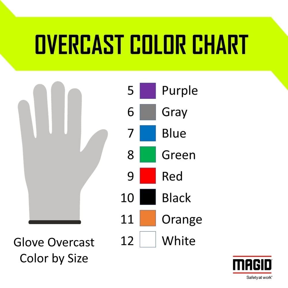 MAGID D-ROC ANSI A5 Heat-Resistant Silicone Coated Work Gloves, 1 Pair, Size 6/XS (GPD487)