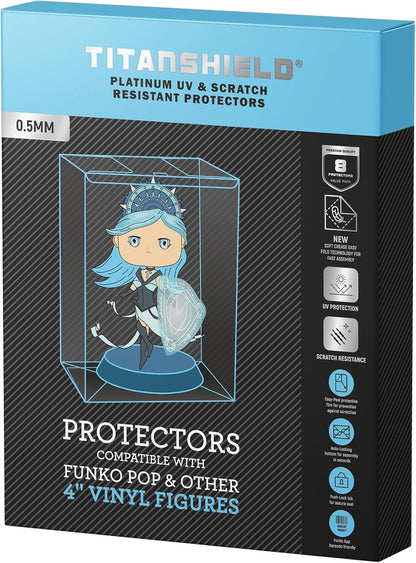 0.5mm Platinum UV and Scratch Resistant Pop Protectors Sleeve Case Compatible with Funko - 4" Inch Pop! Vinyl Figures (8 Count)