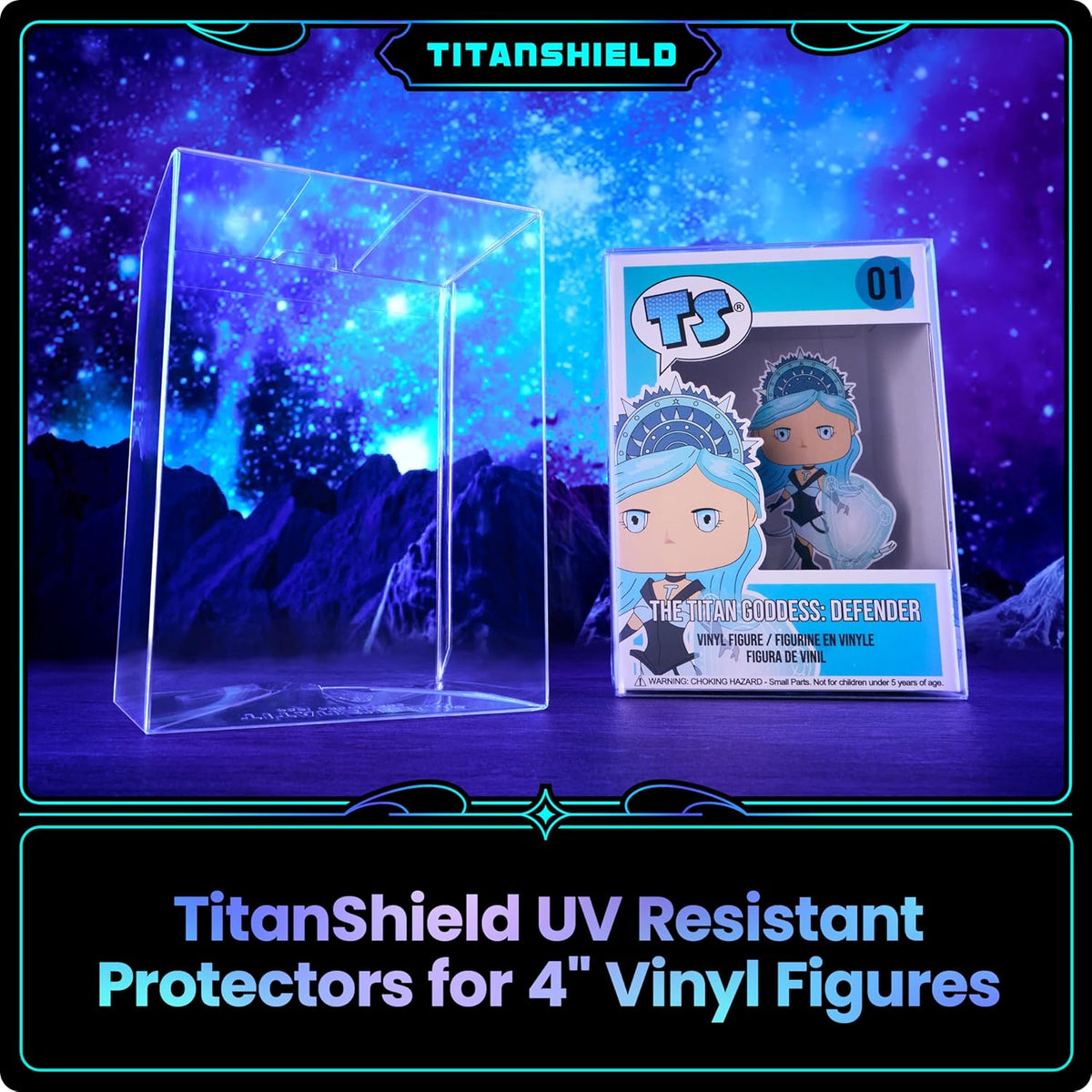 0.5mm Platinum UV and Scratch Resistant Pop Protectors Sleeve Case Compatible with Funko - 4" Inch Pop! Vinyl Figures (8 Count)