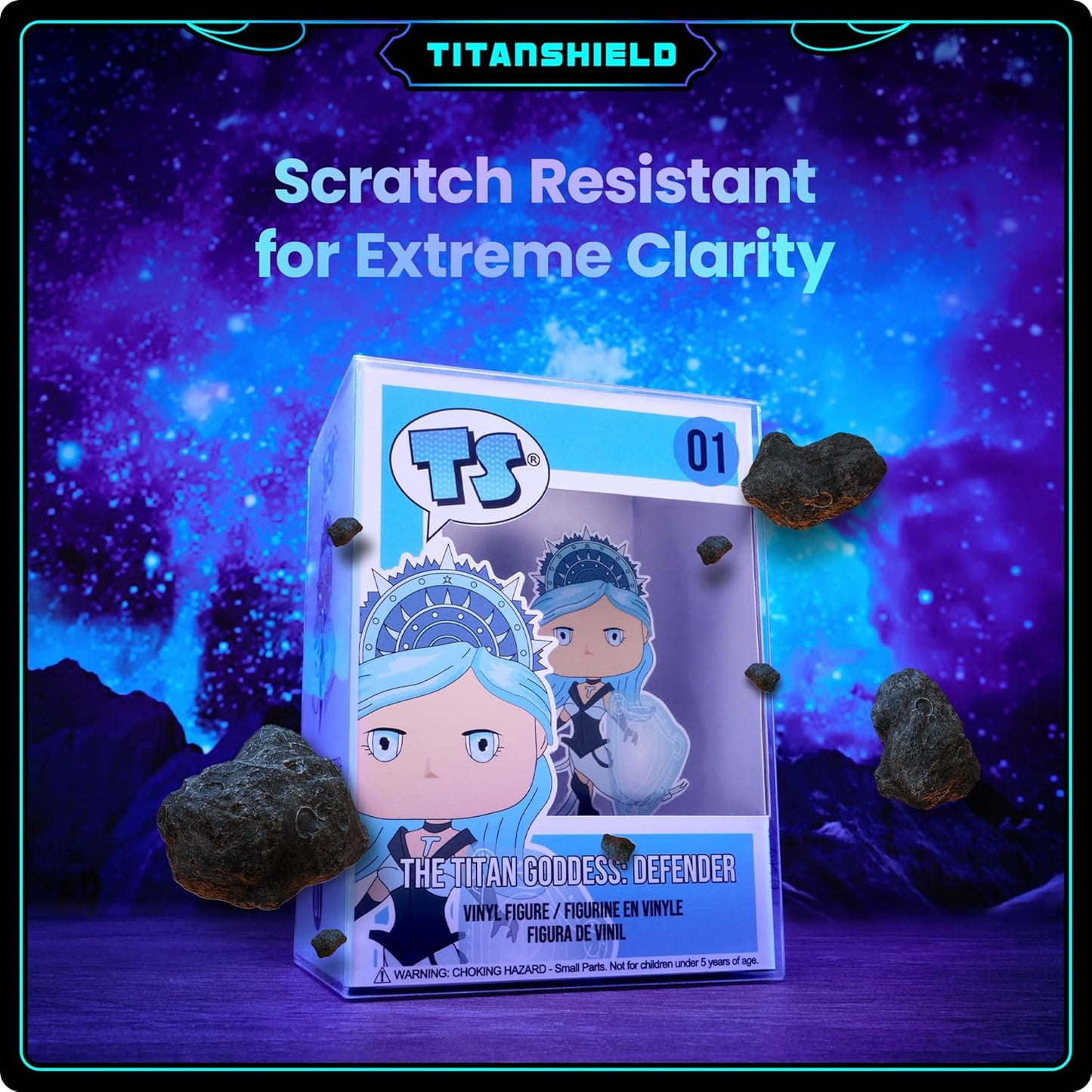0.5mm Platinum UV and Scratch Resistant Pop Protectors Sleeve Case Compatible with Funko - 4" Inch Pop! Vinyl Figures (8 Count)