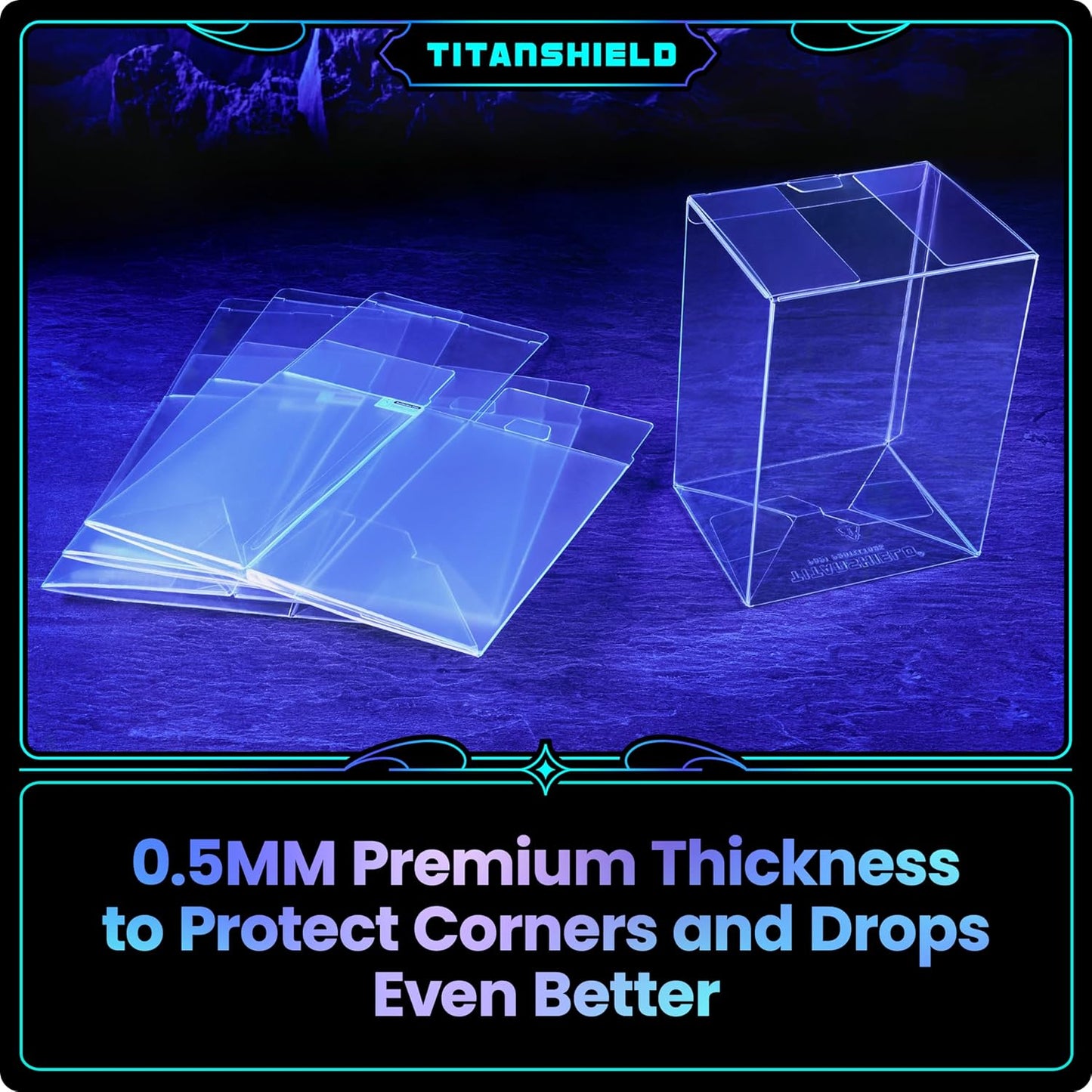 0.5mm Platinum UV and Scratch Resistant Pop Protectors Sleeve Case Compatible with Funko - 4" Inch Pop! Vinyl Figures (8 Count)