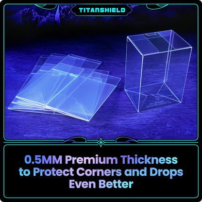 0.5mm Platinum UV and Scratch Resistant Pop Protectors Sleeve Case Compatible with Funko - 4" Inch Pop! Vinyl Figures (8 Count)