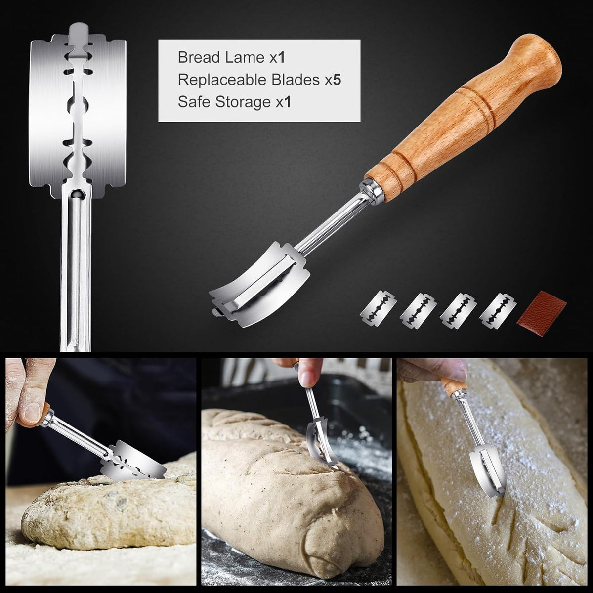 Bread Knife 10.5” Ultra Sharp Knife，Long Serrations Glide Through Bread, Authentic, Handcrafted, Japanese Serrated Kitchen Knife