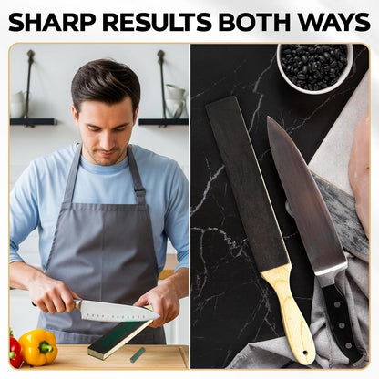 3-Pcs Premium Double Sided Paddle Leather Strop for Knife Sharpening with Polishing Compound - Stropping Compound is for Knife Strop and Knife Sharpening Accessories.