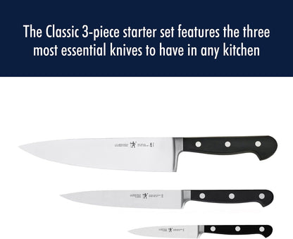 Classic 3-Pc Starter Chef Knife Set, Razor-Sharp German Engineered