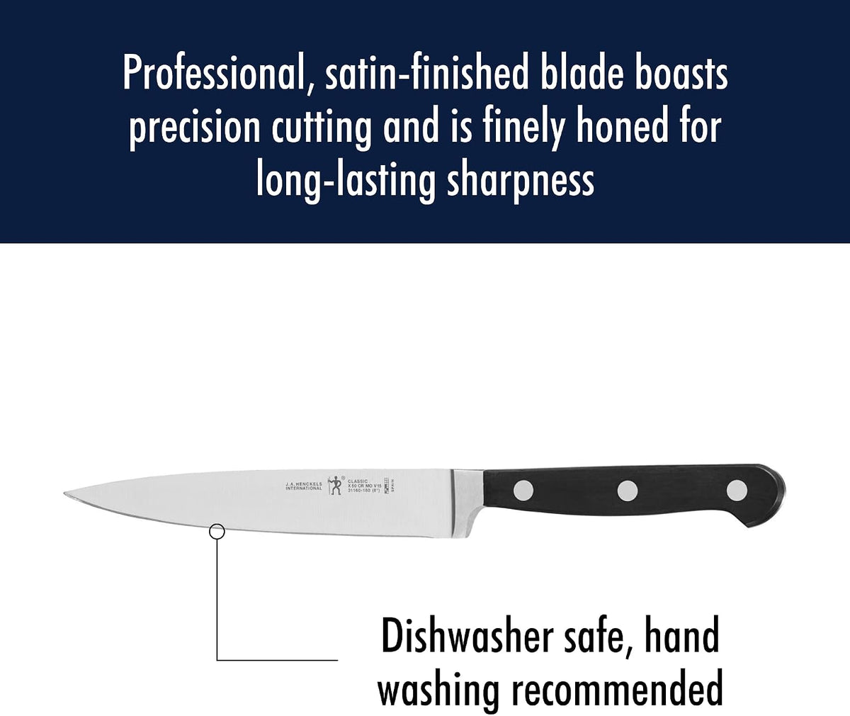 Classic 3-Pc Starter Chef Knife Set, Razor-Sharp German Engineered