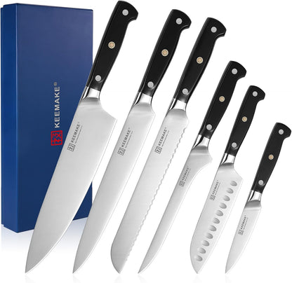 3 Pieces Knife Set, High Carbon Stainless Steel Chef Knives Sets with Ergonomic Pakkawood Handle, Professional Ultra Sharp Kitchen Knife Sets, Father Day Gifts