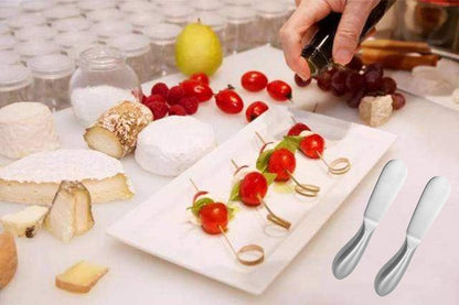 4 Pcs Stainless Steel Cheese and Butter Spreader Knives Set | Charcuterie Utensils for Cheese, Cold Butter, Jam, Pastry Making