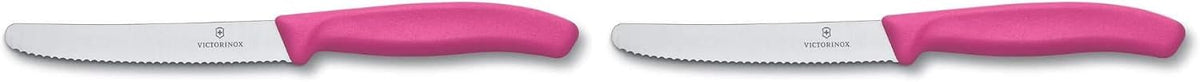 Swiss Classic 4-1/2-Inch Utility Knife with Round Tip, Pink Handle