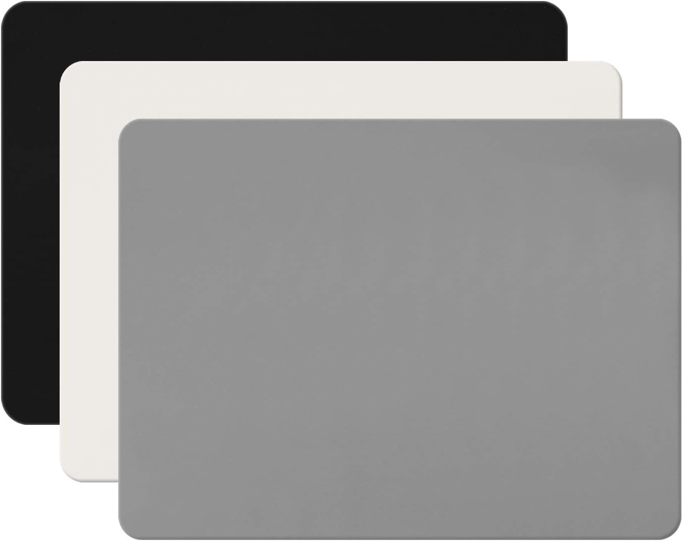 Silicone Crafts Mat, Silicone Sheets for Crafts, Painting, Nail Arts, Clay, Resin Jewelry Casting Molds Mat, Table Pad Placemat, Nonstick Nonslip, Gray & Beige & Light Blue (15.7x11.8 inch)