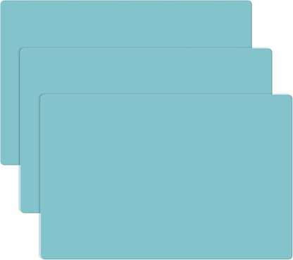 Silicone Crafts Mat, Silicone Sheets for Crafts, Painting, Nail Arts, Clay, Resin Jewelry Casting Molds Mat, Table Pad Placemat, Nonstick Nonslip, Gray & Beige & Light Blue (15.7x11.8 inch)