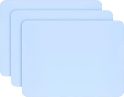 Silicone Crafts Mat, Silicone Sheets for Crafts, Painting, Nail Arts, Clay, Resin Jewelry Casting Molds Mat, Table Pad Placemat, Nonstick Nonslip, Gray & Beige & Light Blue (15.7x11.8 inch)