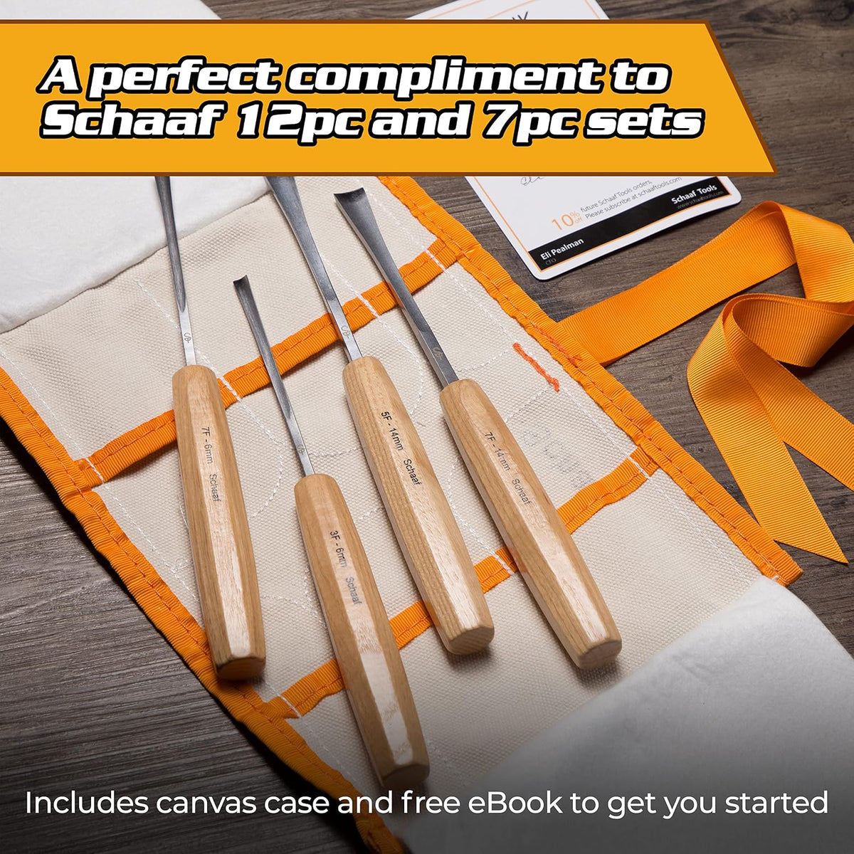 Schaaf Wood Carving Tools Wood Chisel Set with Gouges, Cr-V 60 Steel