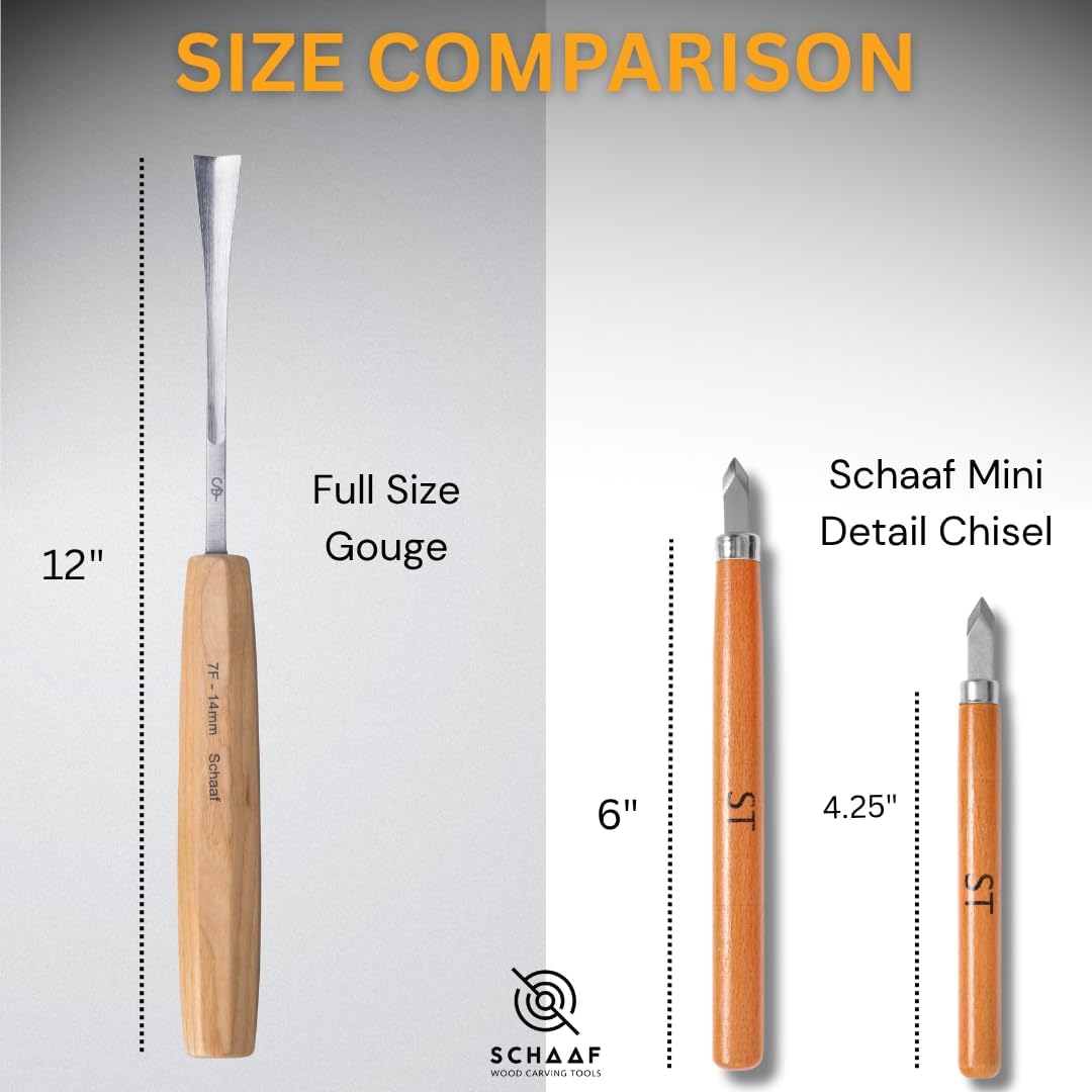 Schaaf Wood Carving Tools Wood Chisel Set with Gouges, Cr-V 60 Steel