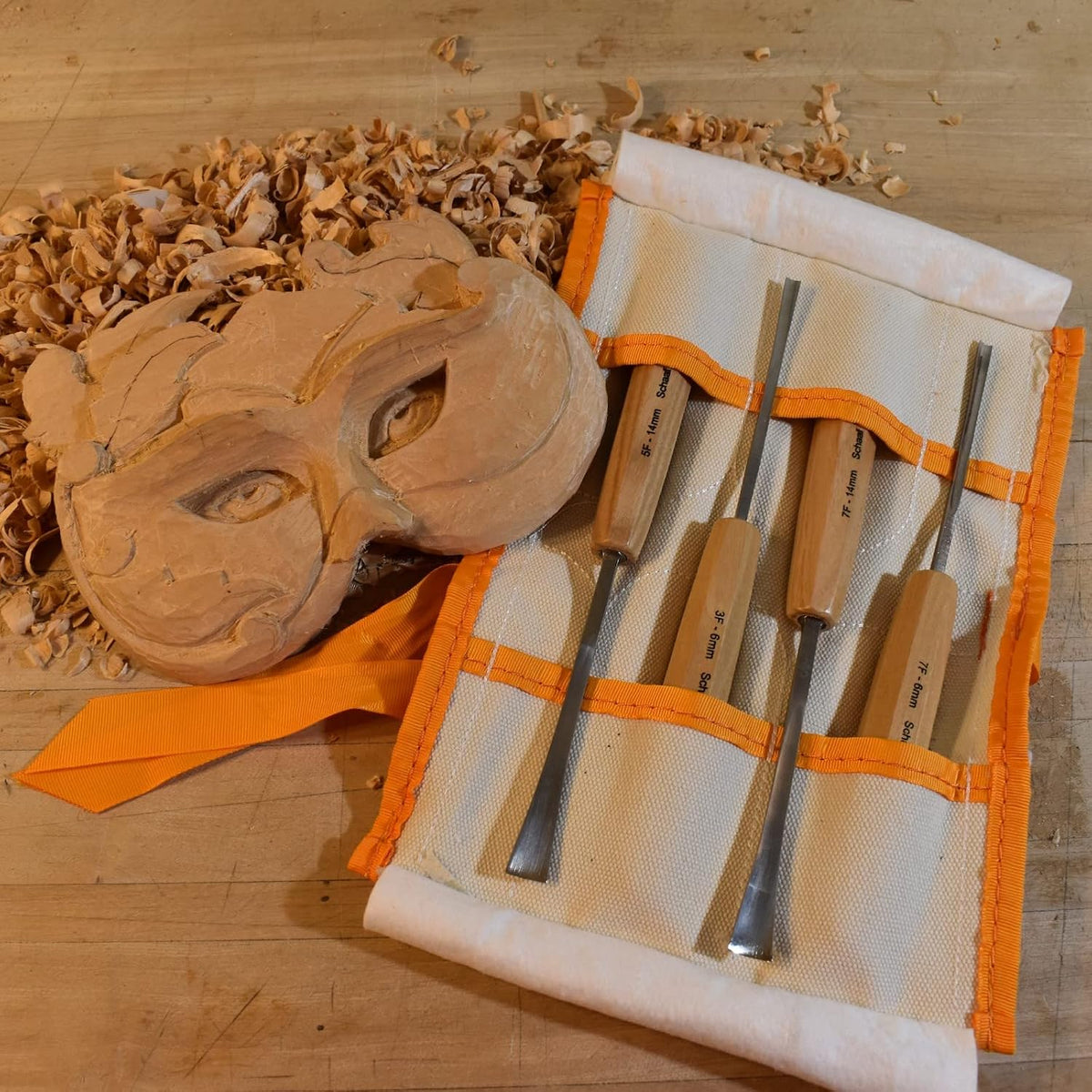 Schaaf Wood Carving Tools Wood Chisel Set with Gouges, Cr-V 60 Steel