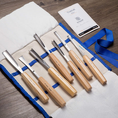 Schaaf Wood Carving Tools Wood Chisel Set with Gouges, Cr-V 60 Steel