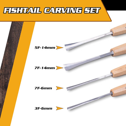 Schaaf Wood Carving Tools Wood Chisel Set with Gouges, Cr-V 60 Steel