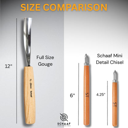 Schaaf Wood Carving Tools Wood Chisel Set with Gouges, Cr-V 60 Steel