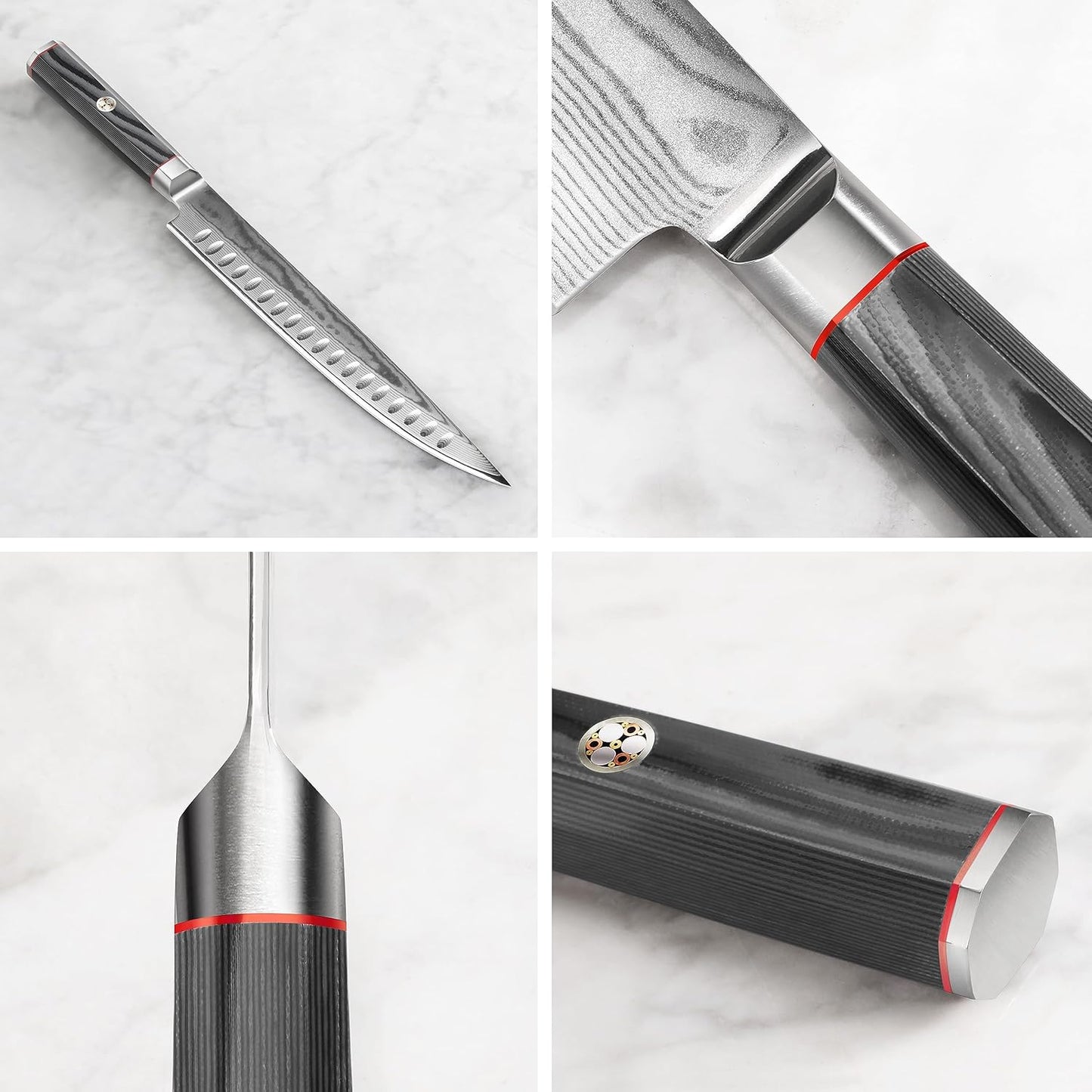 Cangshan YARI Series 2-Piece Carving Set with Ash Wood Box, X-7 Damascus Steel, 501332