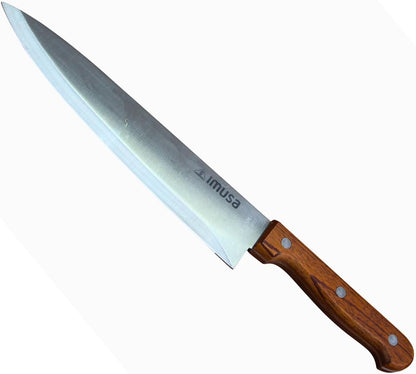 IMUSA 6 Inch Chef Stainless Steel Santoku Knife with Woodlook Handle