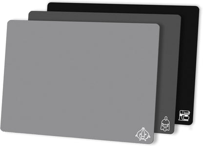 Flexible Plastic Cutting Boards for Kitchen Set of 3, Color Coded Cutting Mats, Non-Slip Cutting Boards for Meat, Dishwasher Safe, Gray