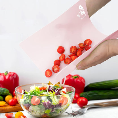 Flexible Plastic Cutting Boards for Kitchen Set of 3, Color Coded Cutting Mats, Non-Slip Cutting Boards for Meat, Dishwasher Safe, Gray