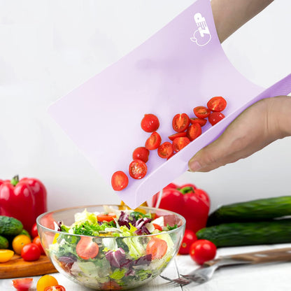 Flexible Plastic Cutting Boards for Kitchen Set of 3, Color Coded Cutting Mats, Non-Slip Cutting Boards for Meat, Dishwasher Safe, Gray