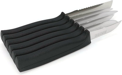 Kitchen Knife Set, MATTSTONE HILL Paring Knife Set - 4.7" Serrated Utility Knife, 3.5" Fruit & Vegetable Paring, 3" Flat Edge Peeling, German High Carbone Steel, Gray, Blue, Green