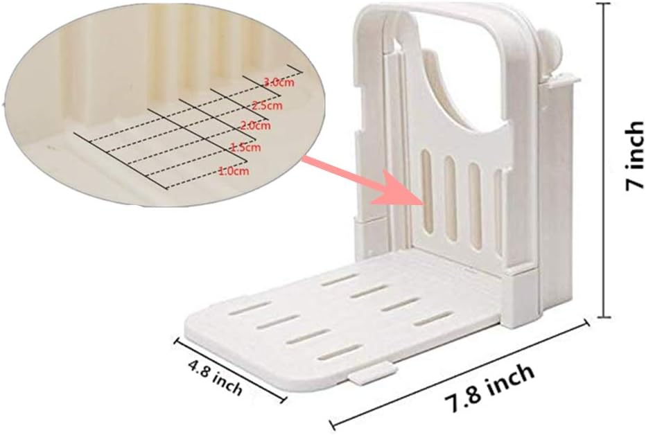 HYAM Bread Slicer, Adjustable Bread/Roast/Loaf Slicer Cutter,Folding Bread Toast Slicer Bagel Loaf Slicer Sandwich Maker Toast Slicing Machine with 5 Slice Thicknesses