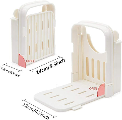 HYAM Bread Slicer, Adjustable Bread/Roast/Loaf Slicer Cutter,Folding Bread Toast Slicer Bagel Loaf Slicer Sandwich Maker Toast Slicing Machine with 5 Slice Thicknesses
