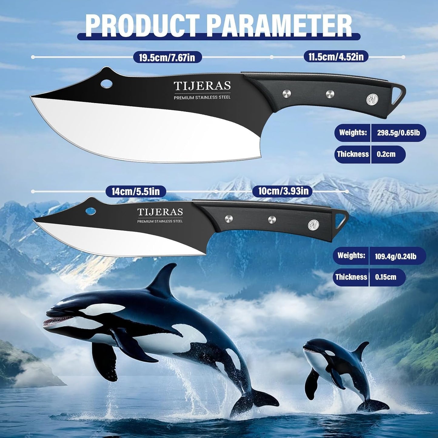 Seafood Market Fish Knives - Professional Kitchen Knife | Sharp Slaughter Fish Special Knife Meat Cleaver, Gifts for Men Women