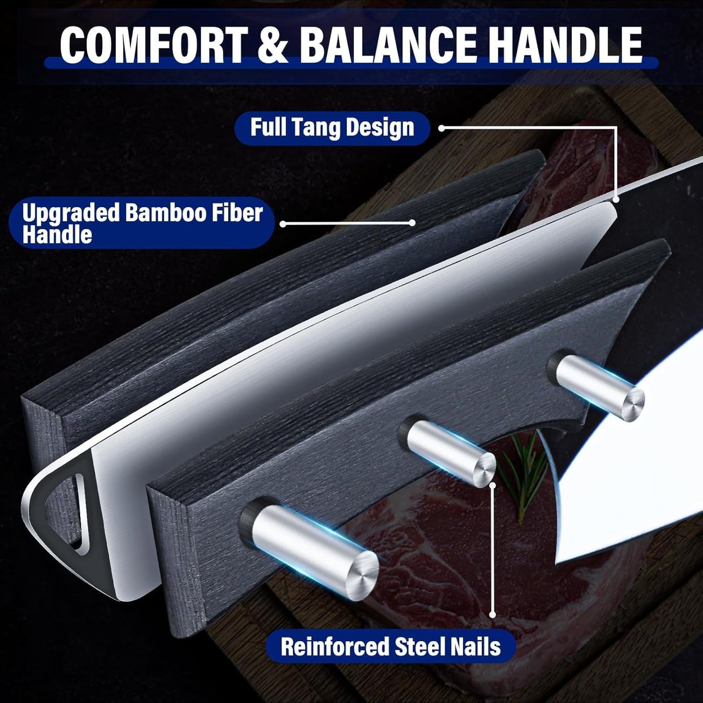 Seafood Market Fish Knives - Professional Kitchen Knife | Sharp Slaughter Fish Special Knife Meat Cleaver, Gifts for Men Women