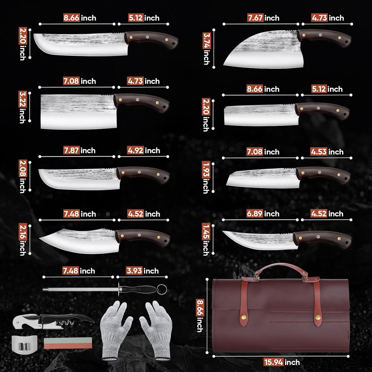Seafood Market Fish Knives - Professional Kitchen Knife | Sharp Slaughter Fish Special Knife Meat Cleaver, Gifts for Men Women