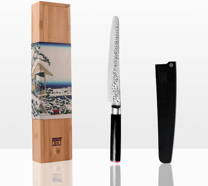 Gyuto 8 inch Chef Kitchen Knife | Ultra Sharp Japanese 440C Stainless Steel | Hammered Tsuchime Finish | Pakkawood Handle | Hidden Full Tang | Pakka Collection Professional Chef Knife