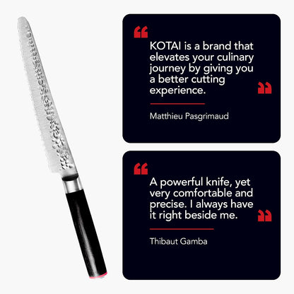 Gyuto 8 inch Chef Kitchen Knife | Ultra Sharp Japanese 440C Stainless Steel | Hammered Tsuchime Finish | Pakkawood Handle | Hidden Full Tang | Pakka Collection Professional Chef Knife