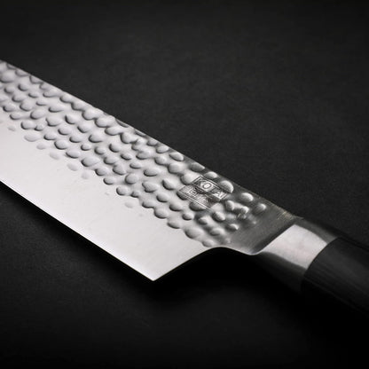 Gyuto 8 inch Chef Kitchen Knife | Ultra Sharp Japanese 440C Stainless Steel | Hammered Tsuchime Finish | Pakkawood Handle | Hidden Full Tang | Pakka Collection Professional Chef Knife
