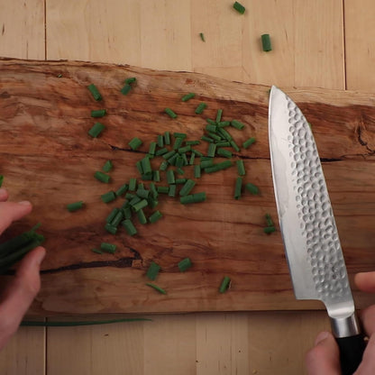 Gyuto 8 inch Chef Kitchen Knife | Ultra Sharp Japanese 440C Stainless Steel | Hammered Tsuchime Finish | Pakkawood Handle | Hidden Full Tang | Pakka Collection Professional Chef Knife