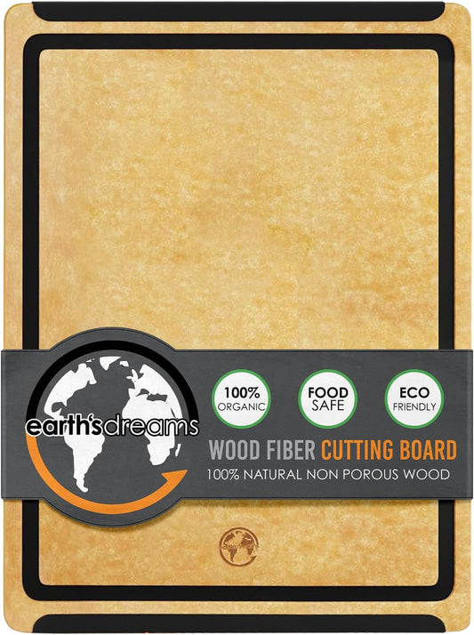 Composite Wood Cutting Board 17” x 12”, Built in Groove | Extra Large, Non-Toxic, Dishwasher Safe, Knife-Friendly, Heavy-Duty Kitchen & Charcuterie Board