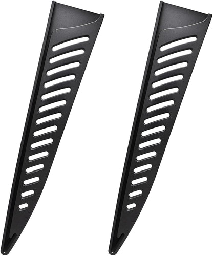 2 Pcs Safety Knife Cover Sleeves for 5 Inch General-Purpose Knife Sheath Blade Protector for Home Kitchen PP Universal Knife Sheath for Knife Protection Black