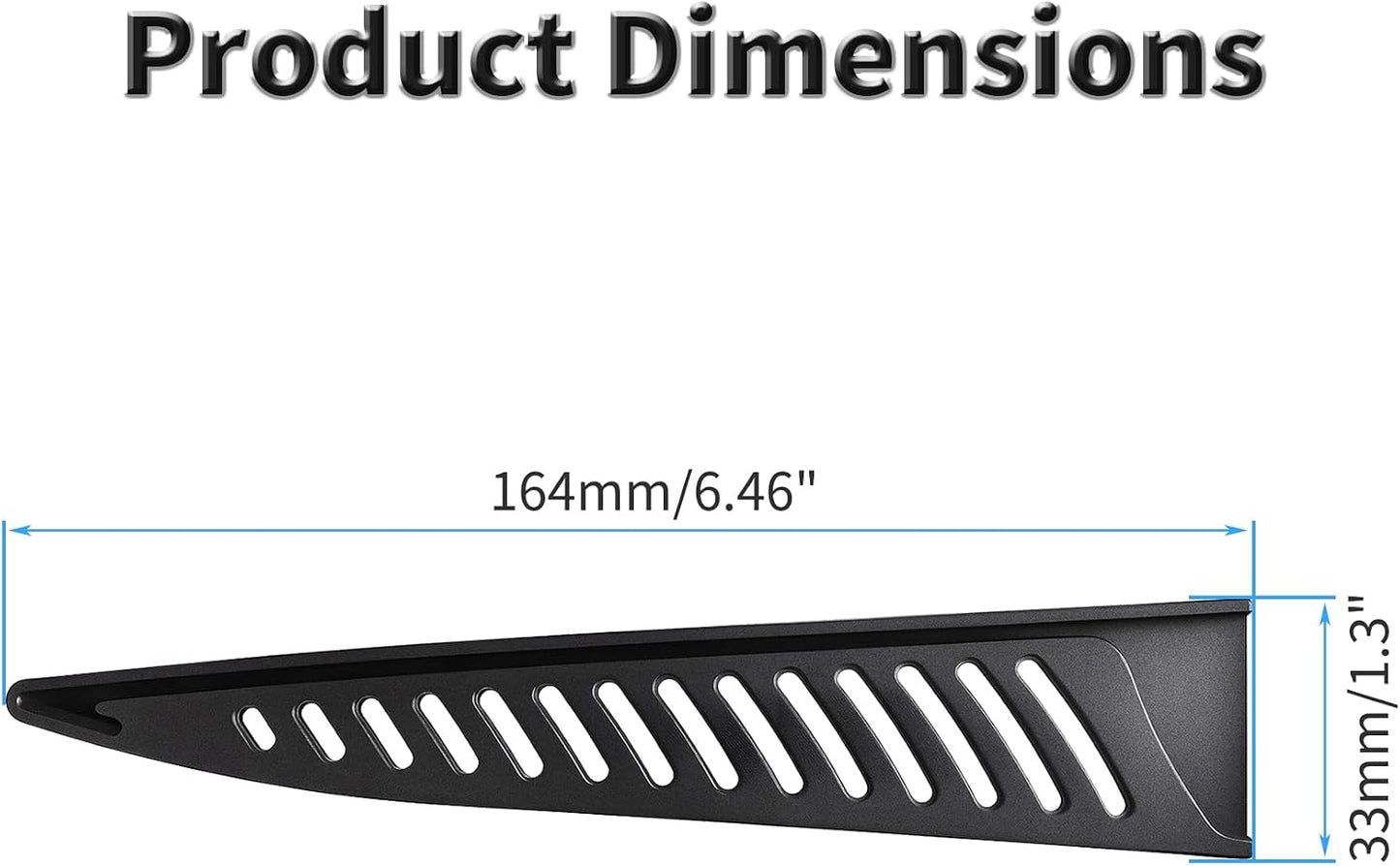 2 Pcs Safety Knife Cover Sleeves for 5 Inch General-Purpose Knife Sheath Blade Protector for Home Kitchen PP Universal Knife Sheath for Knife Protection Black