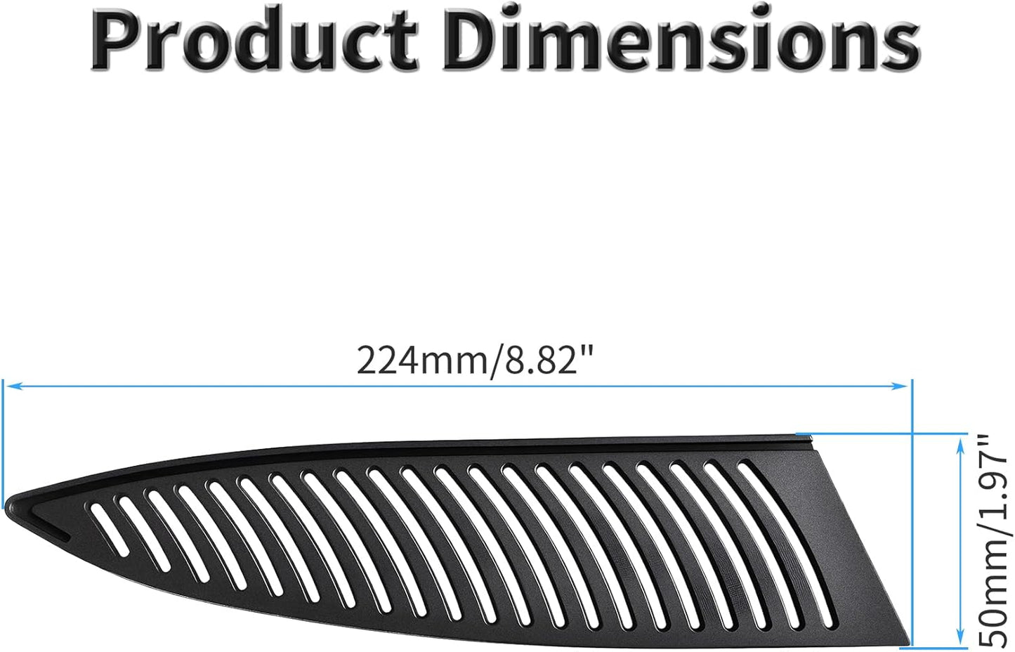 2 Pcs Safety Knife Cover Sleeves for 5 Inch General-Purpose Knife Sheath Blade Protector for Home Kitchen PP Universal Knife Sheath for Knife Protection Black