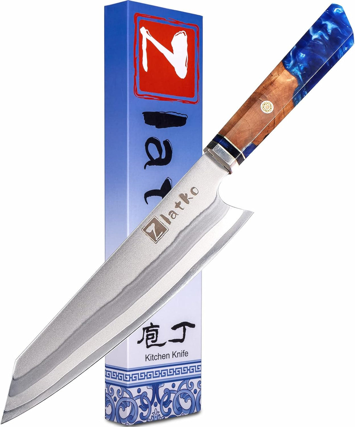 Chef Knife 8 Inch, Japanese Damascus Kitchen Knife, VG10 Steel | High Carbon Stainless Steel, Ultra Sharp Chef Knife Ergonomic Handle with GIFT BOX