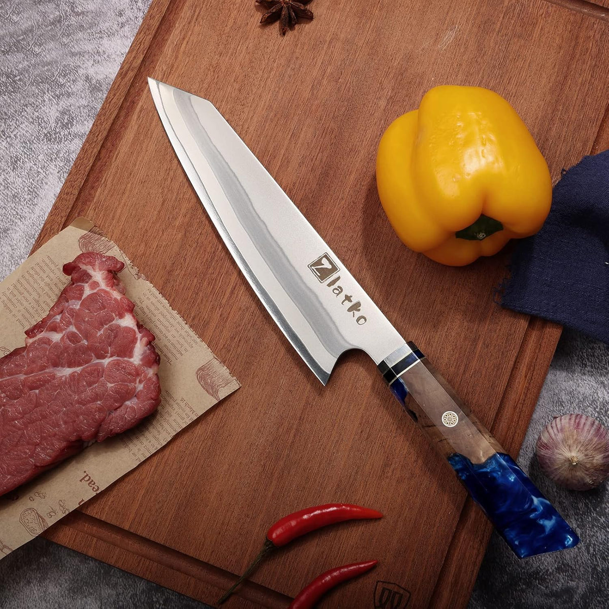 Chef Knife 8 Inch, Japanese Damascus Kitchen Knife, VG10 Steel | High Carbon Stainless Steel, Ultra Sharp Chef Knife Ergonomic Handle with GIFT BOX