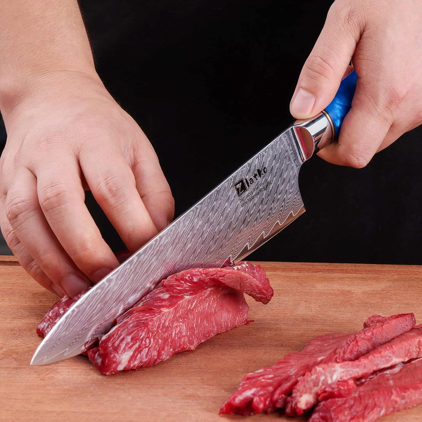 Chef Knife 8 Inch, Japanese Damascus Kitchen Knife, VG10 Steel | High Carbon Stainless Steel, Ultra Sharp Chef Knife Ergonomic Handle with GIFT BOX